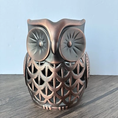 Copper Metal Owl Candle Holder or Hand Soap Cover Bath Body Works Bathroom Decor - Image 1 of 4