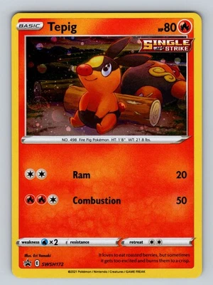 Pokemon SWSH: Sword & Shield Promo Cards #SWSH172 Tepig Promo,Holo - Image 1 of 2
