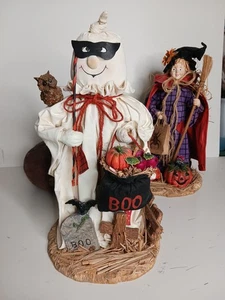 De colección Papel Maché Estilo Resina Halloween Fantasma Lápida Búho Boo Bolsa Murciélago Figuras - Imagen 1 de 12