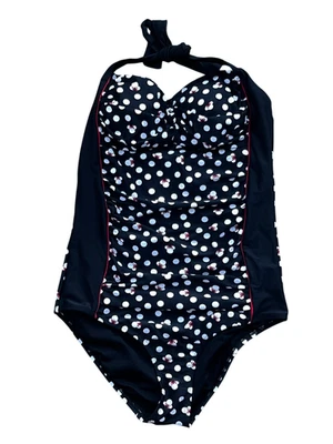 Disney Park Resort Minnie Mouse Negro Rojo Lunares Una Pieza Traje de Baño Pequeño Foto 1 de 4