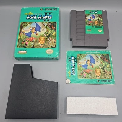 Adventure Island II 2 Nintendo NES Hudson Soft Complete W/ Manual CIB Authentic - Image 1 of 4