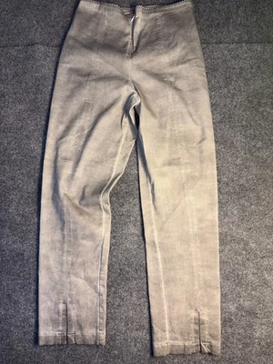 Pantalones hipnotizados para mujer talla 12 gris jaspeado algodón elástico pierna recta cremallera mosca Foto 1 de 4