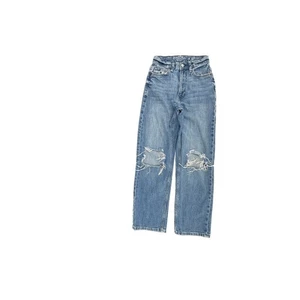 Arizona Highest Rise 90's Ankle Straight Distressed Women's size 0 Blue Jeans - Foto 1 di 5