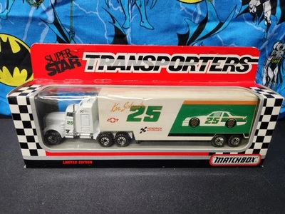 1991 Matchbox White Rose Super Star Transporters Ken Schrader #25 Hendrick - Image 1 of 4