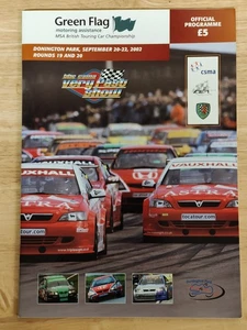2002 Donington Park Green Flag BTCC Raceday Programme - 20/22 September - R19/20 - Picture 1 of 3