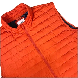 Gap Puffer Vest Mens 2XL Orange Full Zip Quilted Jacket Sleeveless Outdoors - Picture 1 of 16