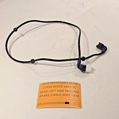 Cabo de freio de estacionamento traseiro esquerdo 15-21 MERCEDES C300 A20554004106 FABRICANTE DE EQUIPAMENTO ORIGINAL - Imagem 1 de 4