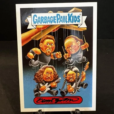 GARBAGE PAIL KIDS BATTLE OF THE BANDS ASTER OF PUPPETS METALLICA AUTOGRAPH - Image 1 of 2
