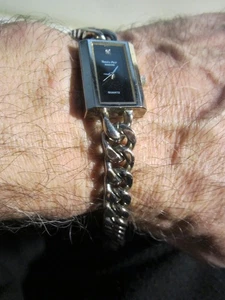 VANITY FAIR DIAMOND WATCH BLACK DIAL WITH DIAMOND VERY NICE - FITS TO 7" - OFC-S - Bild 1 von 6