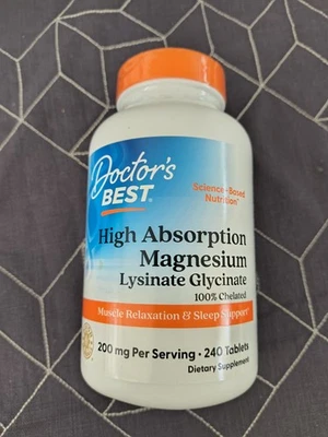 Magnesio de Alta Absorción, 240 Comprimidos (100 mg Por Comprimido) Bb 7/31/26+ Foto 1 de 3