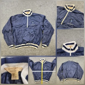 Vintage Logo 7 U.S. Air Force Jacket Mens Large Nylon Pullover Striped 80s 90s - Picture 1 of 12