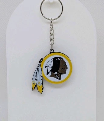 Throwback Washington Redskins Keychain -  Commanders Keychain 2x2 Inches - Image 1 of 2
