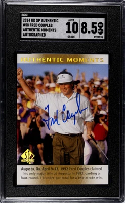 2014 Upper Deck SP Authentic #58 Fred Couples SGC 8.5 Auto 10 SP - Image 1 of 2