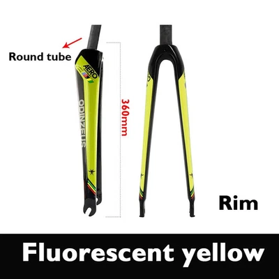  700C Full Carbon Fiber Road Bicycle Fork Disc/Rim Brake Round Tapered Tube  - Image 1 of 4