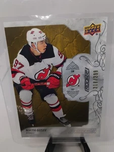 2019-20 UPPER DECK ENGRAINED EBONY #61 NIKITA GUSEV /299 - Picture 1 of 2