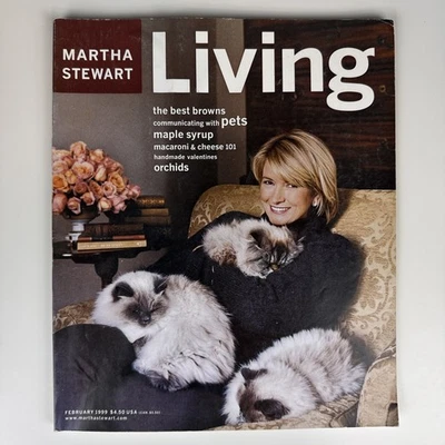 Martha Stewart Living Magazine February 1999 Martha Stewart Cover No Label Foto 1 de 4