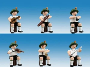 Figuras de todo el año músicos sentados 6 piezas H = aprox 7 cm NUEVO figura de primavera - Imagen 1 de 1
