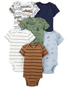 baby-boys 6-pack Short-sleeve Bodysuit - Picture 1 of 8