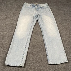 BKE Buckle Seth Jeans Herren 36x34 Heavily Faded Whiskered Light Wash Denim - Bild 1 von 11