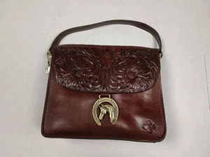 Bandolera Dante Patricia Nash de Cuero Tooled con Dije de Caballo Bronceado Británico Occidental - Imagen 1 de 18