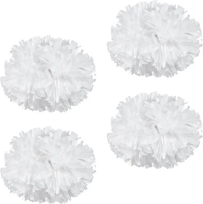 Supkiir 4Pcs Cheerleading Pom Poms for Cheerleader Costume Women, 2 White  - Image 1 of 4