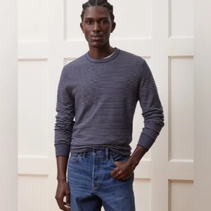 Todd Snyder Herren Seide Kaschmir Rundhals Pullover in Marine Streifen Größe XL - Bild 1 von 7