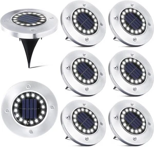 Solar Standleuchte Gartenstrahler Wasserdicht 16 LED Solarlaterne - Bild 1 von 17