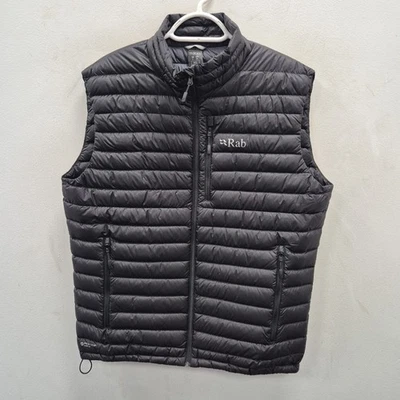 Rab Microlight Down Black Padded Puffer Vest Gilet Bodywarmer Pertex Large #2 - Image 1 of 4