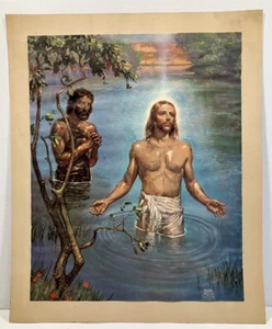 Antique Vtg Jesus Religious Picture Print by Ralph Pallen Coleman 1953 - Picture 1 of 12