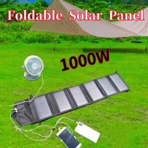 1000W Foldable Solar Panel Charging Waterproof Outdoor Hiking Camping Portable - Photo 1 sur 13