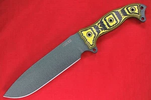 Busse FAT Battle Grade FSH .325" Emerald Green Blade, Magnum Yellow/Black G10 - Picture 1 of 13