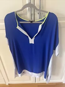 J Crew Blue Color Block Beach Cover Up Tunic S - Picture 1 of 2