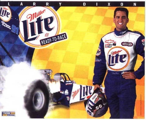 1999 Larry Dixon Miller Lite Top Fuel NHRA postcard Cover