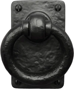 Iron Valley - 4.5'' Ring Pull - Door & Gate Handle - Solid Cast Iron - Picture 1 of 2