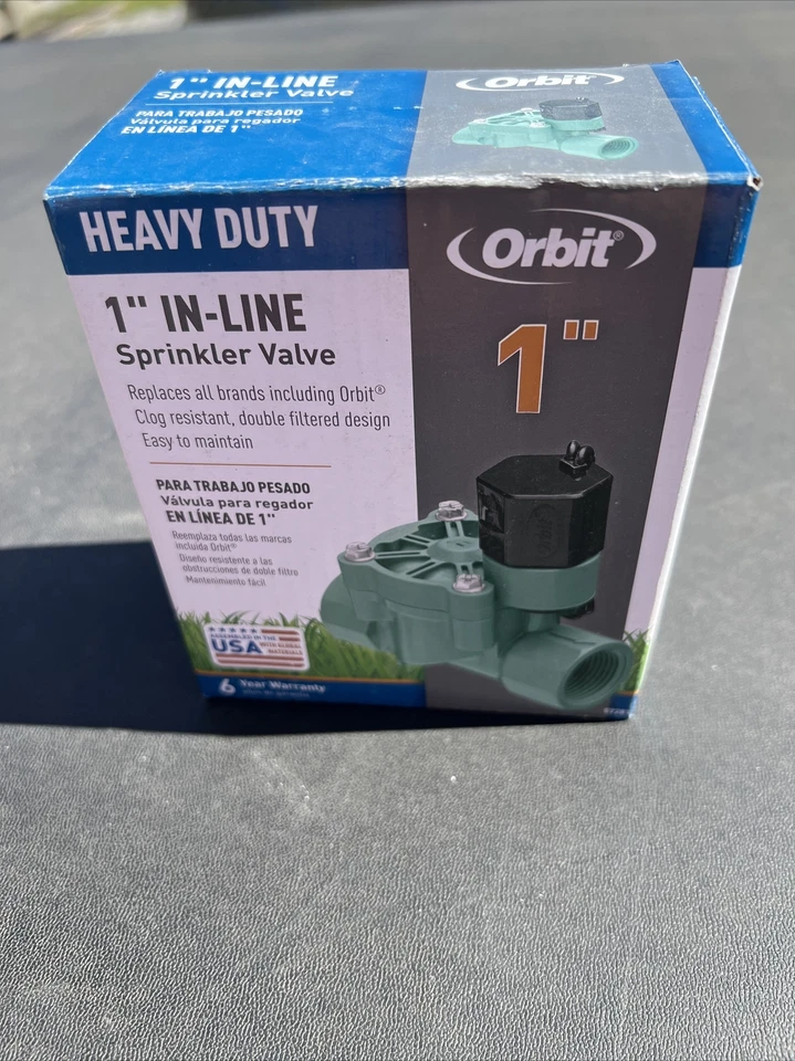 Orbit Irrigation,  In-Line Sprinkler Valve - Green (57281) 1" New! - Image 1 of 1