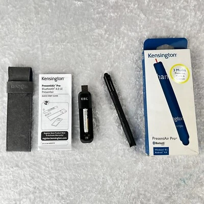Cargador láser presentador Kensington PresentAir Pro Bluetooth 4.0 LE K72448 EE. UU. batería Foto 1 de 4