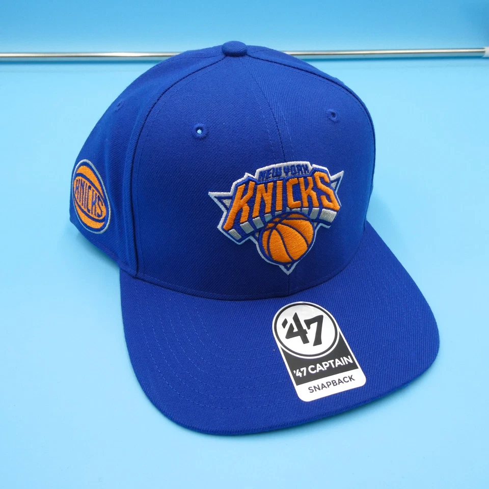 '47 Brand New York Knicks Sombrero Para Hombres Gorra Snapback Capitán Baloncesto NBA Azul Nuevo Foto 1 de 4