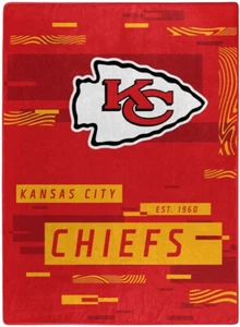 Kansas City Chiefs Plüsch 60 x 80 Zoll digitalisiertes Design Rascheldecke - NFL - Bild 1 von 1