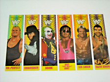VTG WWF 1993 COLISEUM VIDEO SET of 6 PROMO BOOKMARKS WWE FREE SHIPPING