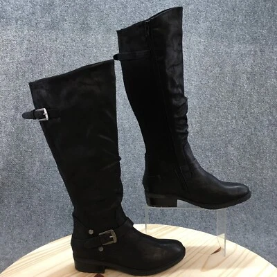 Botas BareTraps para mujer 6M Yanessa altas de montar negras de imitación de cuero BT-F1810682-052 Foto 1 de 4