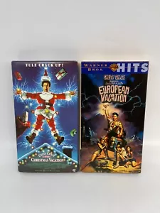 Lot of 2 National Lampoon's Christmas Vacation & European Vacation VHS Tapes - Picture 1 of 3
