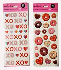 Valentine's Day Stickers - XO XO  and Valentine's Day Doughnuts - 2 full Pkg.