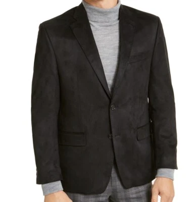 Tasso Elba men’s classic fit Moleskin, Ventless, Black, Sport Coat. Size 40s. Foto 1 de 2