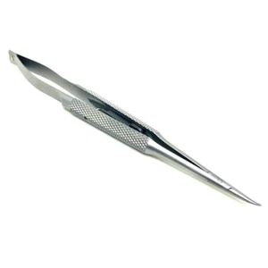 18cm Round Handle Needle Holder with lock Curved tip opthalmic ent eye surgical - Picture 1 of 7