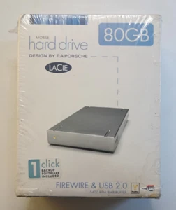 NEW/SEALED! LaCie 80GB Mobile Hard Drive with Firewire & USB 2.0 - Picture 1 of 6