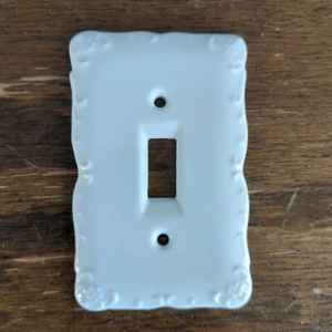 Porcelain Light Switch Cover Plate Vintage Freddi Japan 4 7/8 X 3 1/8 - Picture 1 of 3