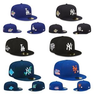 Men Snapback Hat Trucker Style Flat Brim Baseball Cap Solid Plain Hats NY lA