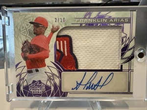 2024 Leaf Trinity Franklin Arias Rookie Red Sox Worn Logo Patch Auto 🔥RPA #/10 - Picture 1 of 4