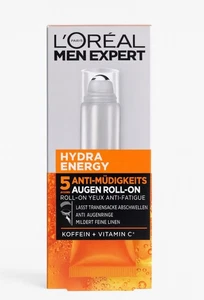 L'Oréal Men Expert Hydra Energy Augen Roll-On – Anti-Müdigkeit, Vitamin C, 10ml - Bild 1 von 1