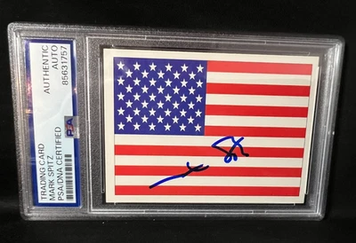 Puntuación 737 Bandera Americana 1991 Mark Spitz EE. UU. Oro Olímpico Firmado Autografiado Foto 1 de 2